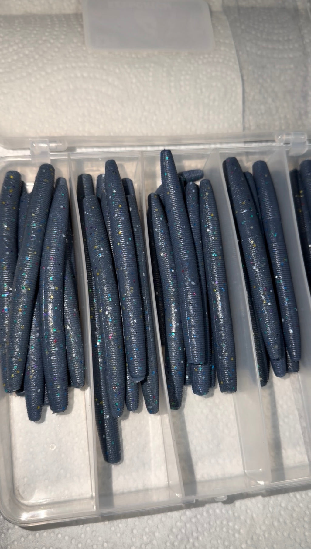 Midnight Blue (4" Midnight Blue Stick Worms – 10 Pack)